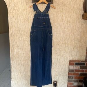 Vtg OshKosh B'Gosh Bib Vestbak Overalls Mens Sz 34x31 USA Union Made Sanforized